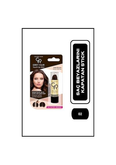 Golden Rose Gray Hair Beyaz Kapatıcı Saç Ruju 02 Koyu Kahve