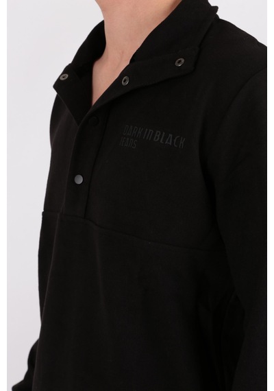 Five Pocket Fp24b2105 Erkek Dik Yaka Çıt Çıtlı Sweatshirt Siyah
