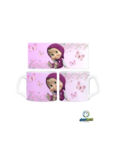 Ghostbastır Design Masha Kupa Bardak Tek Adet 1020 çok renkli