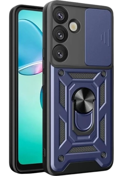 Newface Samsung Galaxy S25 Fe Pars Lens Yüzüklü Silikon - Lacivert