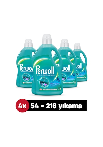 Perwoll Yenileme Spor Giysiler 4x 2.97l 54 Yıkama 216yıkama set-hnkdtj-5273-6226 2750 ML