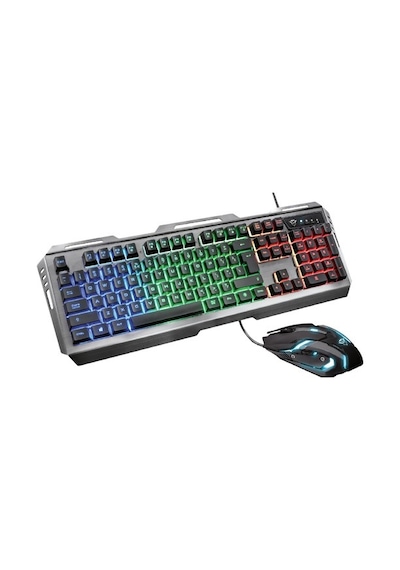 Trust GXT 845 Tural Oyuncu Combo Kablolu Q Klavye Mouse Set