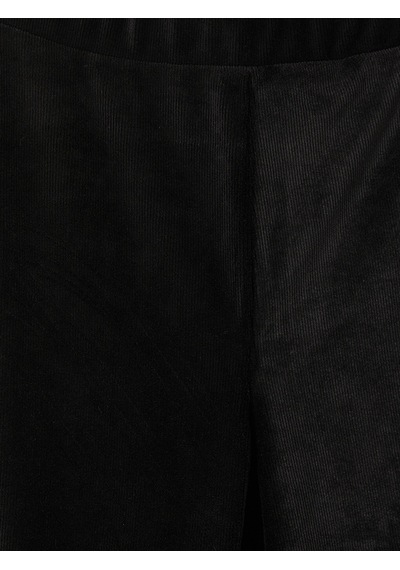 LC Waikiki Lcw Kids Siyah Beli Lastikli İspanyol Paça Kadife Kız Çocuk Tayt New Black