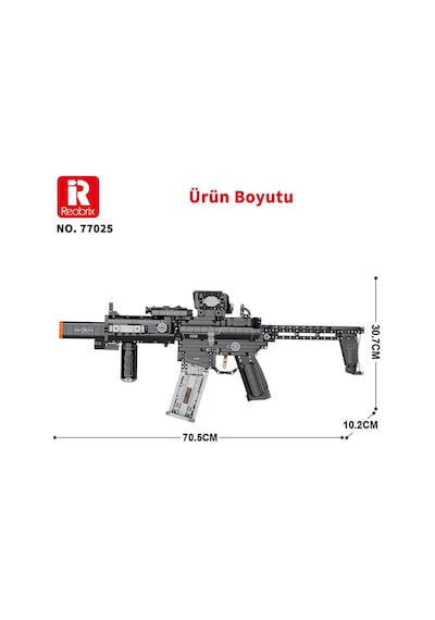 Reobrix 77025 Mcx Saldırı Tüfeği Yaratıcı Yapı Blok Seti Building Blocks Assault Rifle -1589 Parça