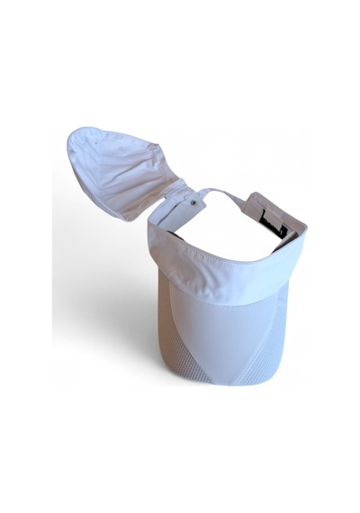 İldeşli Çift Kulanımlı Vizor Ve Spor Outdoor Cap Üskısmı Açılabilen İthal Şapka Beyaz