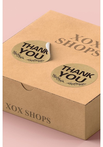 Thank You Renkli Yuvarlak Teşekkür Etiketi Sticker 3x3cm St2071 Çok Renkli
