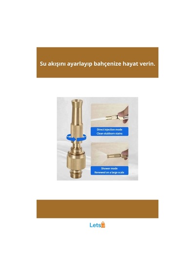Yüksek Basınçlı Ayarlanabilir Bahçe Hortum Başlığı