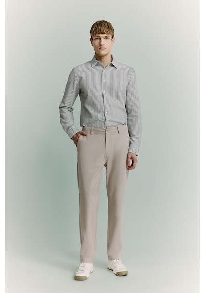 Defacto Tailored Fit Düz Paça Her Yöne Esneyen Pantolon C7508ax25aubg766 Bej