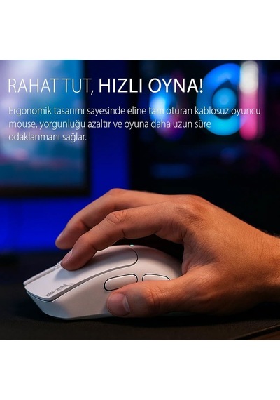 Img-329mx Oyuncu Mouse 12000 Dpı Rgb, Laser Sensör, 6d Tuş, Kablosuz Kablolu, Type-c Şarj