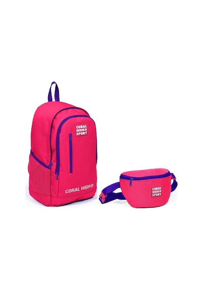 Coral High Sport Neon Mercan İlkokul Ortaokul Lise Çanta Seti