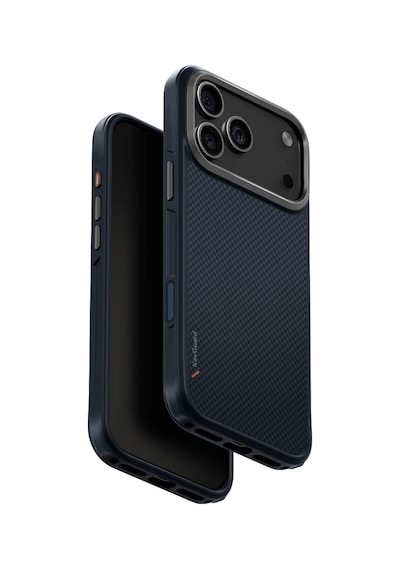 Apple Uyumlu iPhone 17 Pro Max Keva Karbon Kapak Armaid Fiber Magsafe Özellikli Premium Koruyucu Kılıf Lacivert