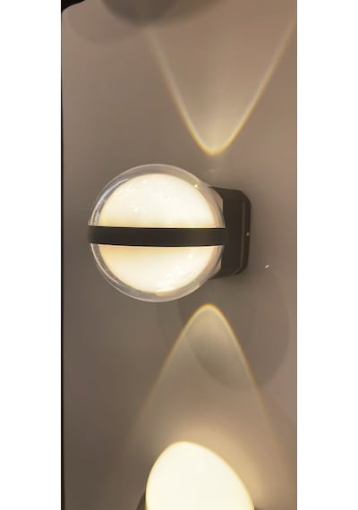 Elektrikle Çalışır, Modern Tasarım Bahçe, Balkon, Teras Armatürü, 12 Watt Led Aplik, Çok Şık Armatür Gün Işığı