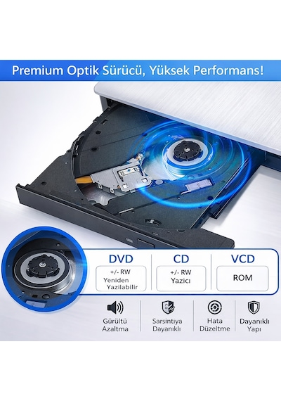 Taşınabilir Harici Usb 3.0 Tyce-c Cd/dvd Optik Yazıcı Okuyucu Ultra İnce Windows Mac Dizüstü