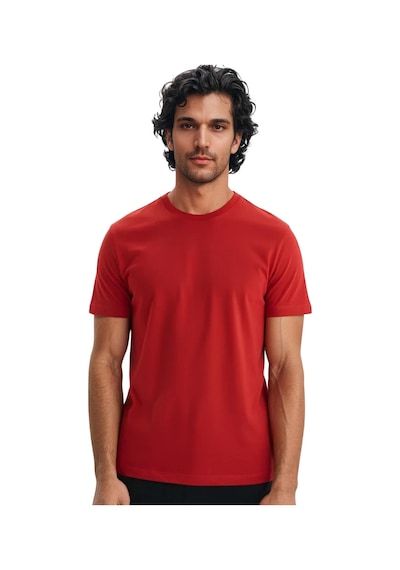 Arma Ar-ma Erkek Bisiklet Yaka Tişört Baskisiz Basic Örme Kumaş Regular Fit %100 Pamuk 30/1 Penye Süprem Y31344408202 Bordo-b1