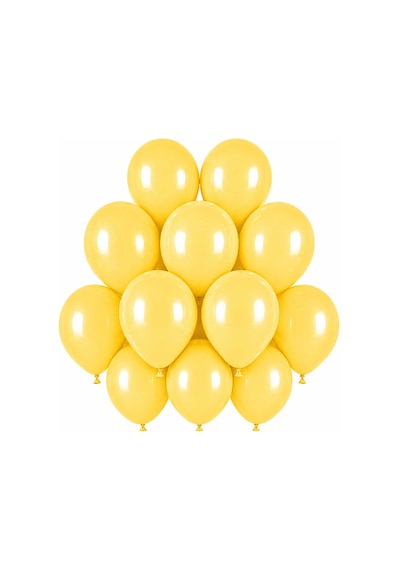 Sarı Renk Lateks Makaron Balon 30 Cm - 12 Adet