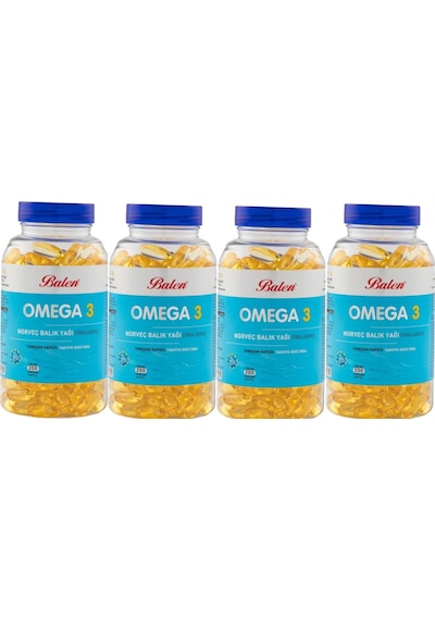 Balen Omega 3 Norveç Balık Yağı Yumuşak Kapsül 4 Adet