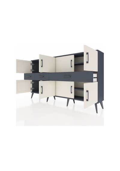 Arges Konsol 5 Raflı 3 Çekmeceli 8 Kapaklı 176x30x99 Antrasit-aytaşı/antrasit Aytası/antrasıt - Antrasıt Arges Konsol 5 Raflı 3 Çekmeceli 8 Kapaklı 176x30x99 Antrasit-aytaşı/antrasit Aytası/antrasıt - Antrasıt