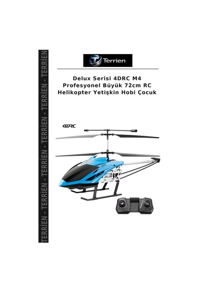 Delux Serisi 4drc M4 Profesyonel Büyük 72cm Rc Helikopter Yetişkin Hobi Çocuk
