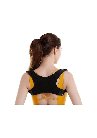 Unisex Siyah Kelebek Dik Duruş Korsesi Kamburluk Önleyici Terletmez Korse