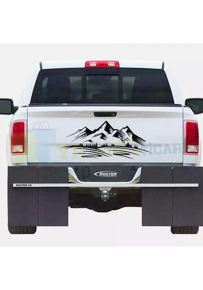 Karavan Çekme Orman Dağ Off Road Oto Sticker Araba Yapıştırma