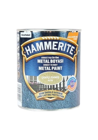 Hammerite Pas Üstü Metal Boyası Çekiçlenmiş Altın 0,75Lt