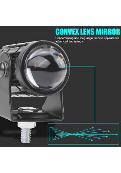 Beyaz / Sarı Renkli Universal Motosiklet Sis Farı Mini Spot Lens Led Far Uyumlu 1 Adet