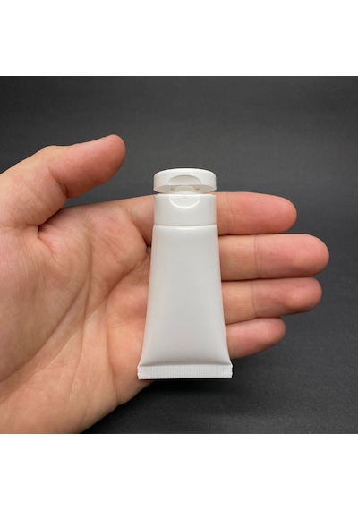 Beyaz Boş Krem Tüpü 20ml , Fliptop Kapaklı Merhem Tüpü , Beyaz Lipgloss Tüp 20 Ml X 3 Adet