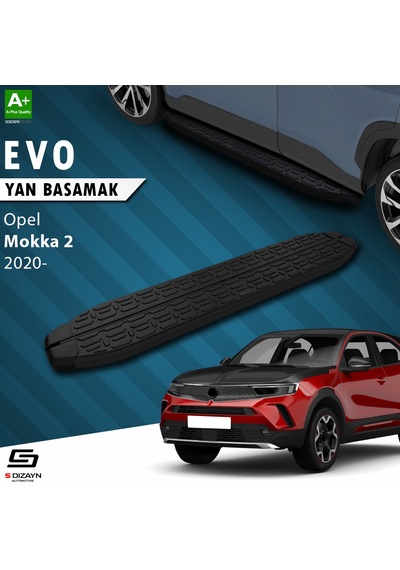 S-dizayn Opel Mokka 2 Evo Siyah Yan Basamak 173 Cm 2020 Üzeri