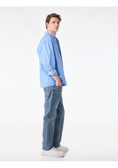Koton Normal Bel Pamuklu Cepli Straight Fit Jean Pantolon - Mark Jean İndigo Stone 6sam40020nd İndigo - Taş Koton Normal Bel Pamuklu Cepli Straight Fit Jean Pantolon - Mark Jean İndigo Stone 6sam40020nd İndigo - Taş