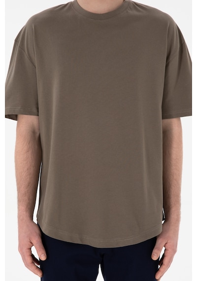 U.S. Polo Assn. Erkek Long Fit Bisiklet Yaka Vizon Basic Tişört 50305988-VR052
