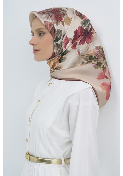 Armine Saf İpek Sura Eşarp-2026 İlkbahar-yaz- 952000d Vizon