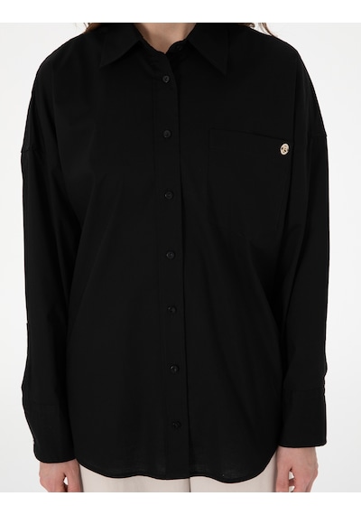 Pierre Cardin Kadın Siyah Gömlek Desenli 50313596-vr046 Siyah
