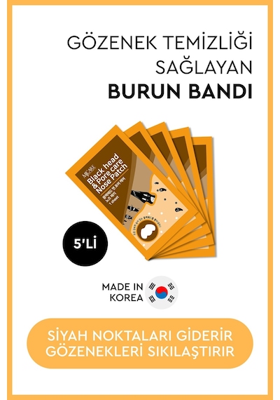 Nose Patch - Siyah Nokta Ve Gözenek Için Temizleyici Burun Bandı 5'li