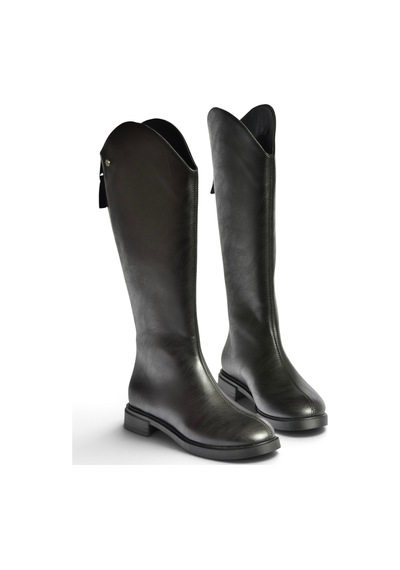 Fox Shoes Z973286109 Siyah Düz Taban Klasik Kadın Çizme