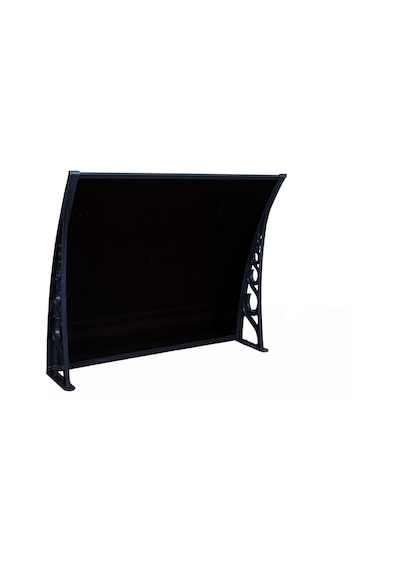 Plastik Ayak 6mm Levhalı Pratik Sundurma 100x150 Cm Antrasit Gri