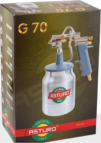 Teknik Alet Asturo Boya Tabanca G70 Alttan Depo 1,8 Mm
