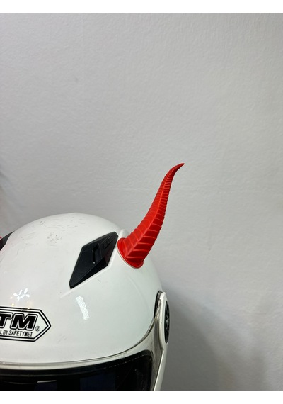 Motor & Motosiklet Kırmızı Boynuz Kask Dış Aksesuarı Diğer