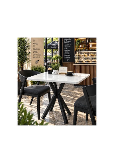 Kalınlaştırmalı Mutfak Cafe Balkon Bahçe Restoran Yemek Masası 70x70 Siyah Beyaz Kare Çok Renkli Çok Renkli Kalınlaştırmalı Mutfak Cafe Balkon Bahçe Restoran Yemek Masası 70x70 Siyah Beyaz Kare Çok Renkli Çok Renkli
