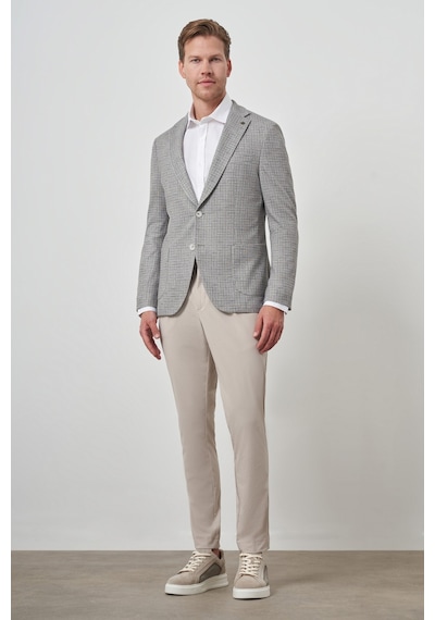 Morven Erkek Haki Örme Slim Fit Mono Yaka Ceket 25ms002020710 Haki