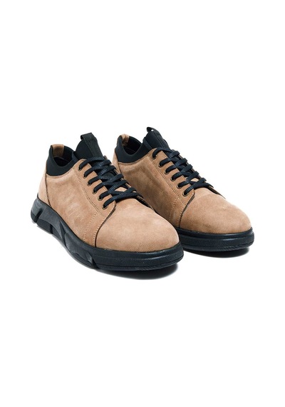 Bestello Bağcıklı Kauçuk Casual 020-1400 Erkek Ayakkabı Kum Nubuk
