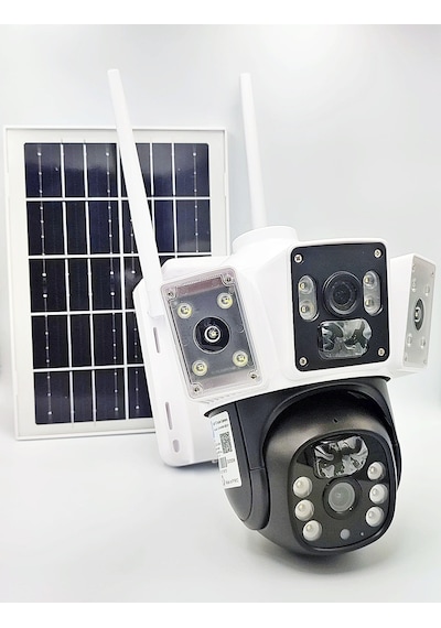 3037- Full Hd Solar Güneş Enerjili Kamera - 4g Sim Kartlı Solar