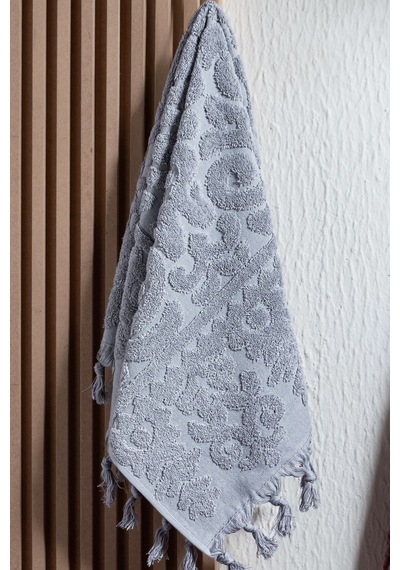 Kumsal 4'lü Hamam Seti %100 Pamuk 2 Adet 70x140 Beden, 2 Adet 50x90 El, Yüz, Saç Havlu , 1250gr Antrasit - Mürdüm