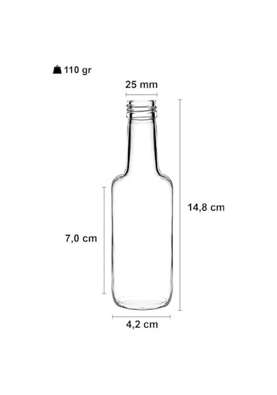 100 Ml Şeffaf Standart Sosluk 100 Cc Sızdırmaz Kapaklı Cam Şişe 2 0