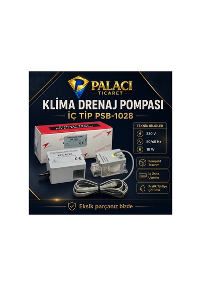 Klima Drenaj Pompası İç Tip Psb-1028 Beyaz