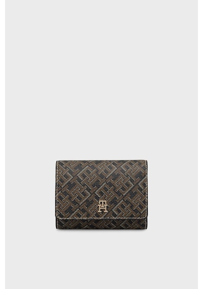 Tommy Hilfiger Logo Monogramlı Fermuarlı Cüzdan Kadın Cüzdan Aw0aw18998 0gj Siyah SİYAH