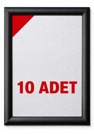 25 Mm 10 Adet A4 Gönye Köşe Siyah Renk Alüminyum Poster Çerçeve Aç-kapa Çerçeve
