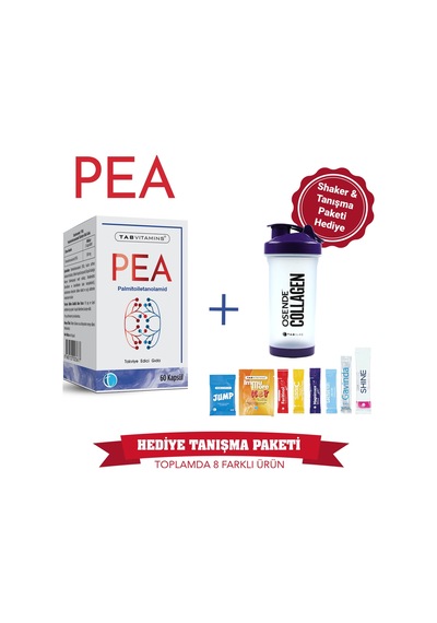 Tabvitamins Pea Palmitoiletanolamid 300 Mg 60 Kapsül Tanışma Paketi Shaker Hediyeli