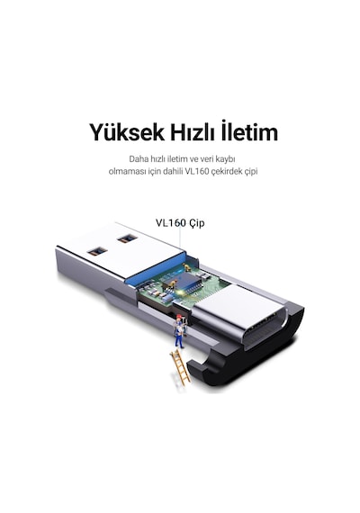 Ugreen USB 3.0 to USB Type-C Dönüştürücü Çevirici Adaptör
