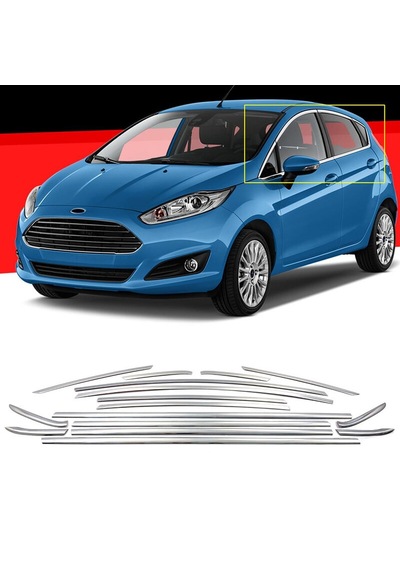Ford Fiesta Mk7 2019+ Tamtur 16 Parça Krom Cam Çıtası