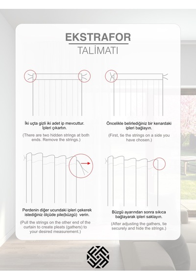Br Favolli En Çok Tercih Edilen Çizgili Tül Perde Pilesiz Ekstrafor Büzgülü Ütü Gerektirmez Kırık Beyaz